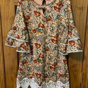 Girls Rare Edition multicolored dress size 7